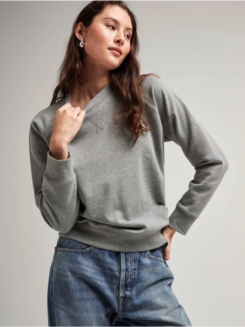 Richer Poorer Gray recycled fleece sweatshirt Set sweatsuit